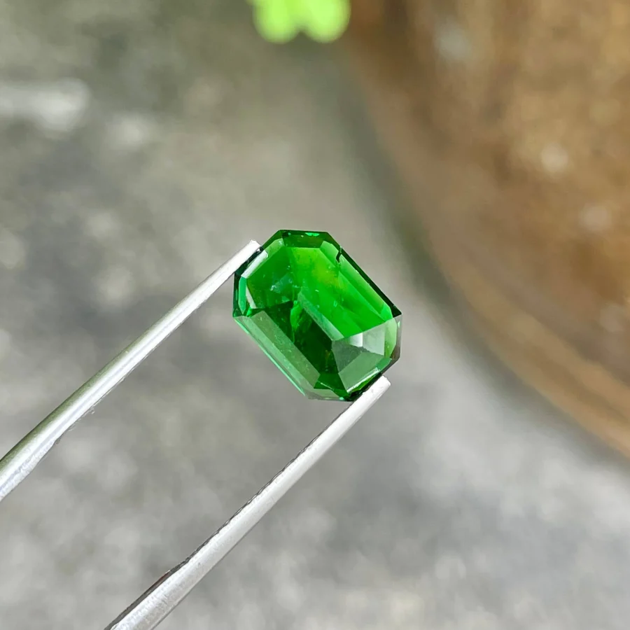 ID 111_393_4.D Tsavorite Garnet · Emerald Cut · 5.21 ct · Kenya