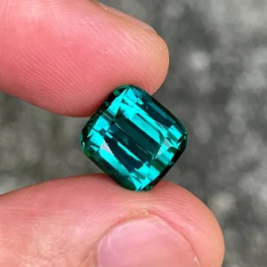 ID 123_404_4.D Greenish Blue Tourmaline · Cushion Cut · 5.86 ct · Afghanistan