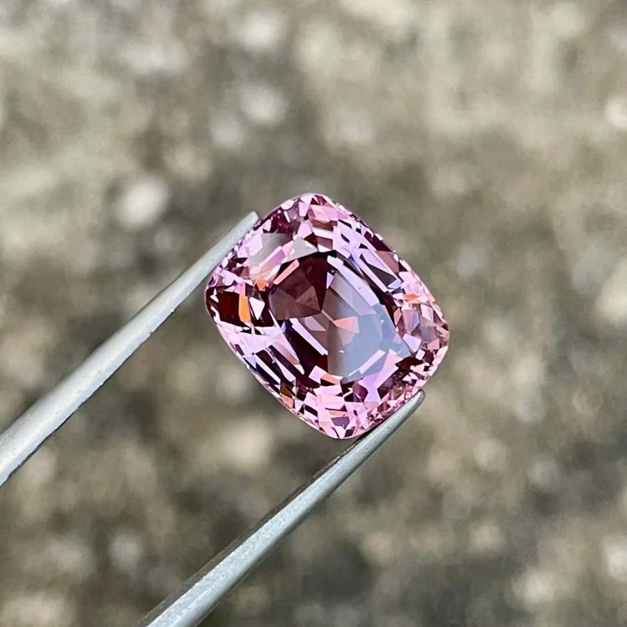 ID 127_400_2.C Purplish Pink Burmese Spinel · Fancy Cushion · 7.76 c