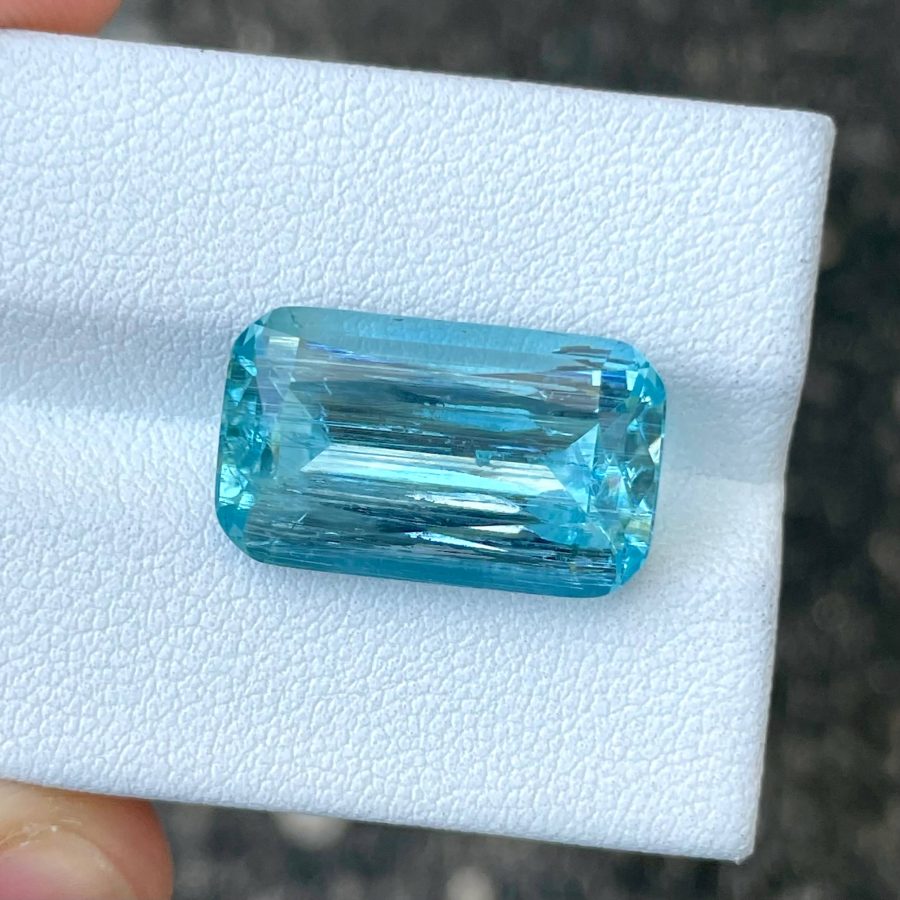 ID_110_402_1.B Blue Aquamarine · Fancy Cushion · 11.20 ct · Nigeria