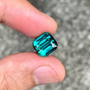 ID_123_404_2.D Greenish Blue Tourmaline · Cushion Cut · 5.86 ct · Afghanistan